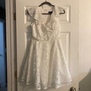 Xscape white lace dress